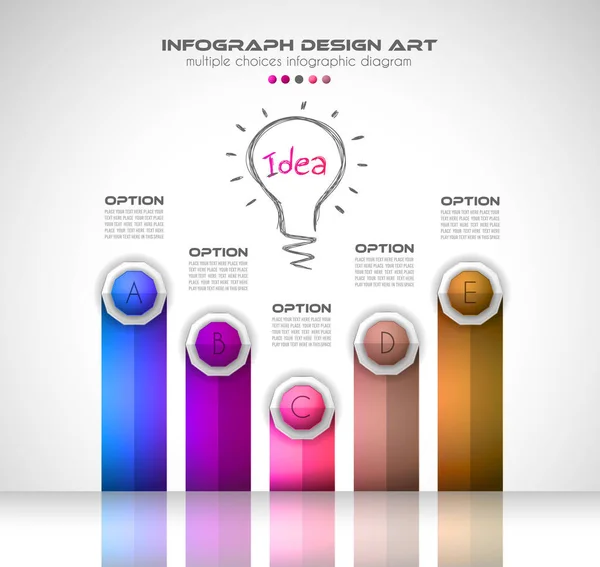 Infograph template with multiple choices — Stock Vector