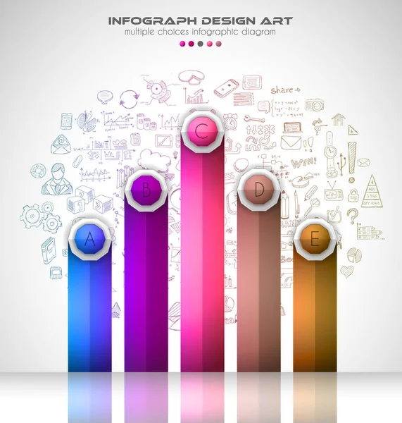 Infograph sjabloon met meerdere keuzes — Stockvector