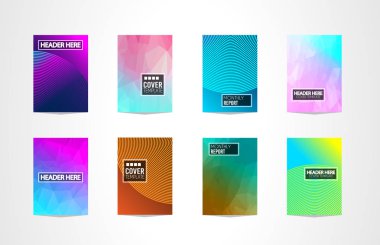 Broşür kapakları, fütüristik şablonları.