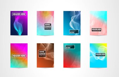 Broşür kapakları, fütüristik şablonları.