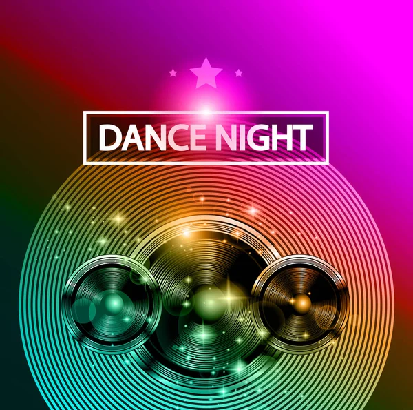 Disco danza arte diseño cartel — Vector de stock