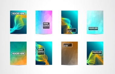 Broşür kapakları, fütüristik şablonları.