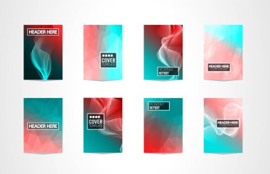 Broşür kapakları, fütüristik şablonları.