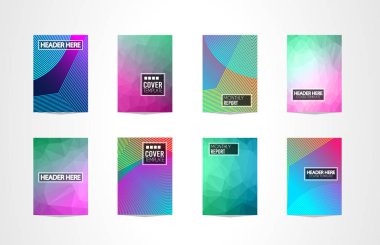 Broşür kapakları, fütüristik şablonları.
