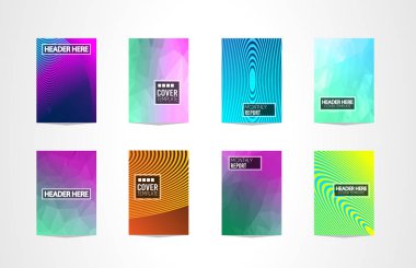 Broşür kapakları, fütüristik şablonları.