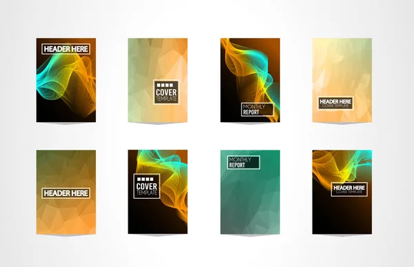 Brochure Covers, futuristische sjablonen. — Stockvector