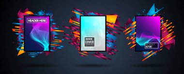 Fütüristik kare sanat tasarım