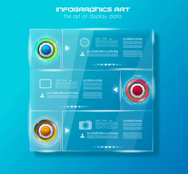 Modelo de folheto infográfico moderno — Vetor de Stock