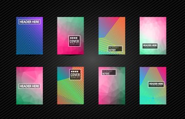 Broşür kapakları, fütüristik şablonları.