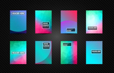 Broşür kapakları, fütüristik şablonları.