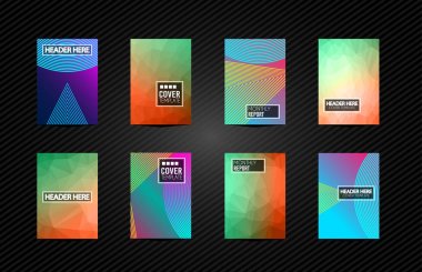 Broşür kapakları, fütüristik şablonları.