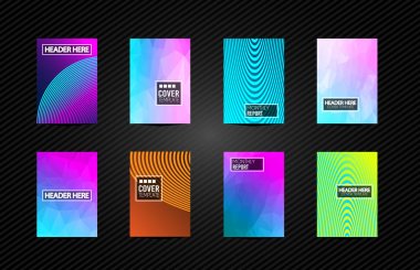 Broşür kapakları, fütüristik şablonları.