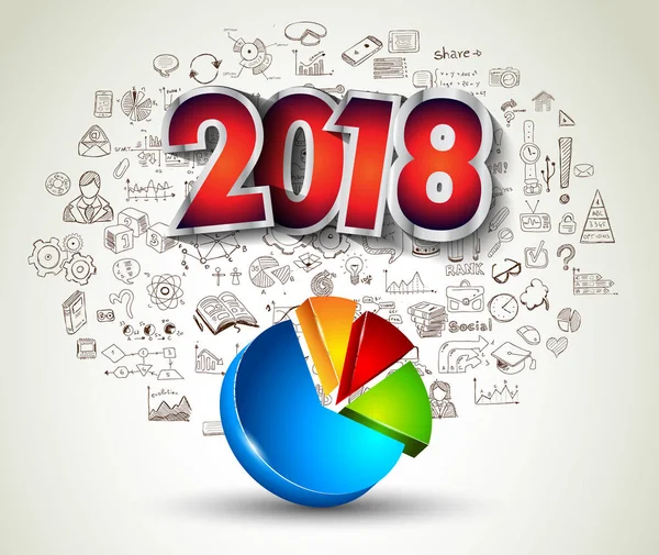 Nowy rok Biznes Plan tło — Wektor stockowy