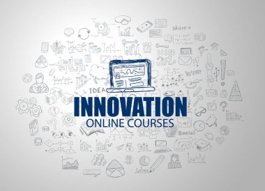 Yenilik kavramı ile iş Doodle çizmek 