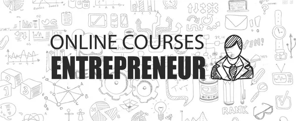 Concept d'entrepreneur avec Business Doodle design — Image vectorielle