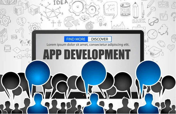 Concept de développement d'applications — Image vectorielle