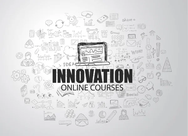 Yenilik kavramı ile iş Doodle çizmek 