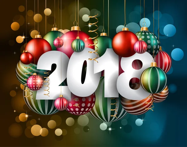 2018 Feliz Año Nuevo Antecedentes — Archivo Imágenes Vectoriales