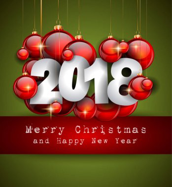 2018 mutlu yeni yıl kartı