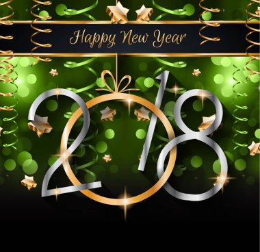2018 mutlu yeni yıl tebrik kartı