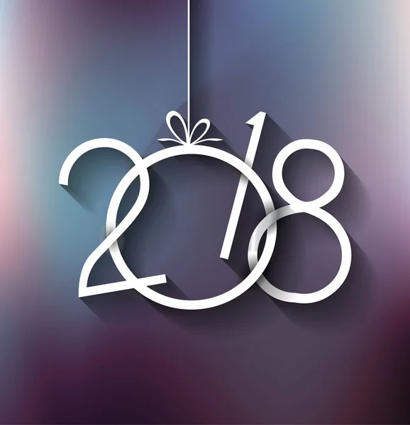 Números 2018 sobre fondo gris — Vector de stock