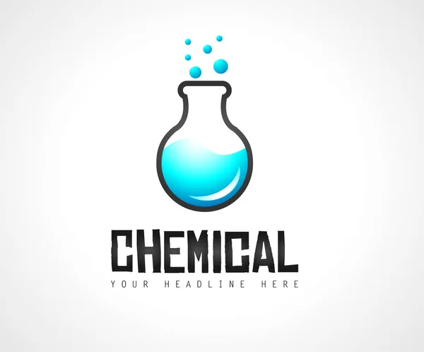 Kreativa kemiska färgglada Logo — Stock vektor