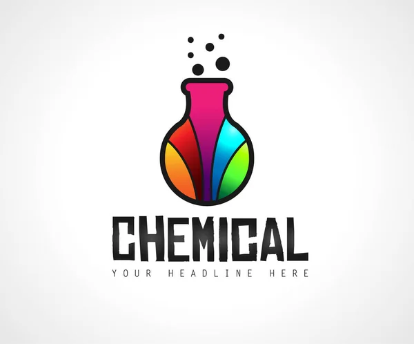 Δημιουργική χημική πολύχρωμο Logo — Διανυσματικό Αρχείο