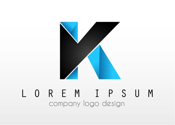 Logotipo criativo letra K design — Vetor de Stock