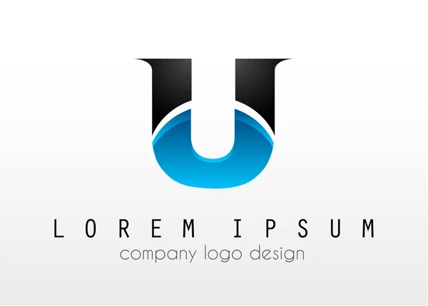 Logotipo criativo letra U design — Vetor de Stock