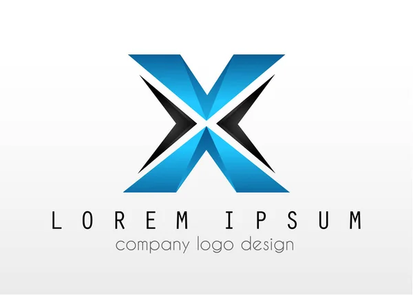 Logotipo criativo letra X design — Vetor de Stock