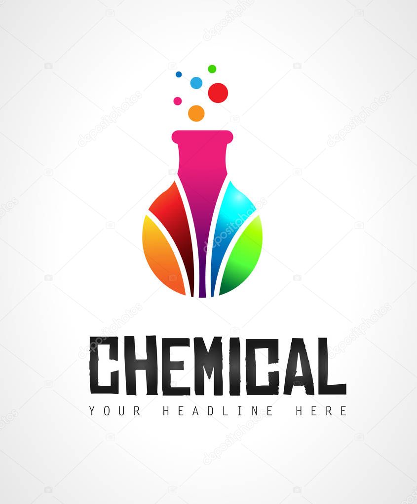 Creative Chemical Colorful  Logo design for brand identity, company profile or corporate logos with clean elegant and modern style.