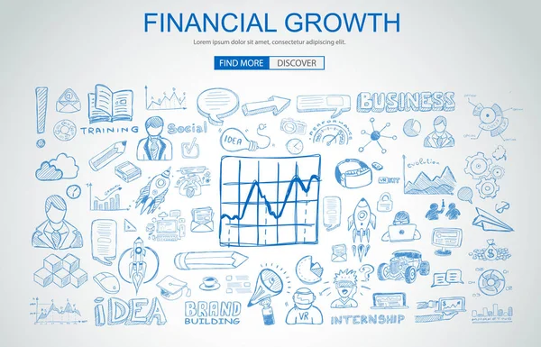 Finanční růst koncept — Stockový vektor