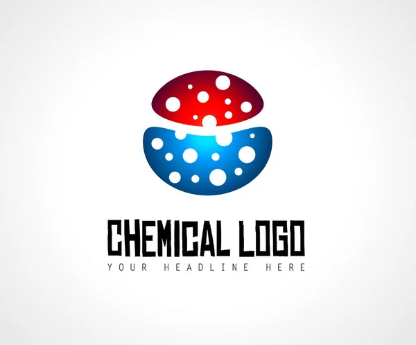 Logo colorido químico creativo — Vector de stock