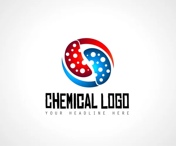 Logo variopinto chimico creativo — Vettoriale Stock