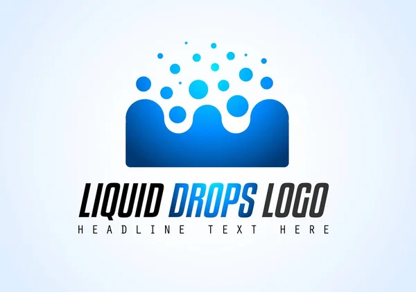 Creatieve vloeibare Drops Logo — Stockvector