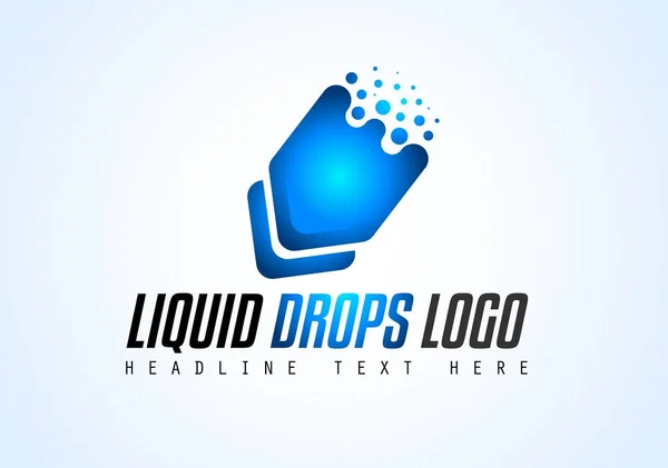 Creatieve vloeibare Drops Logo — Stockvector