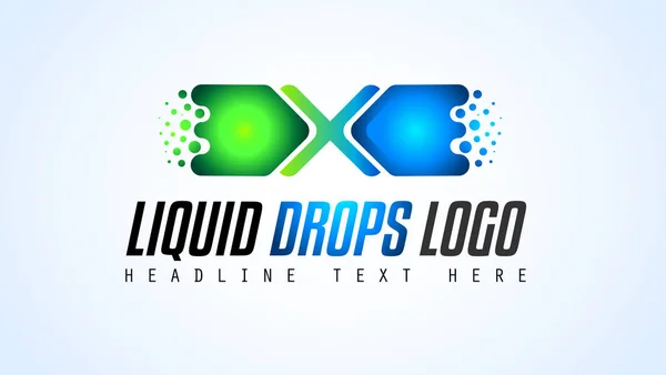 Creatieve vloeibare Drops Logo — Stockvector