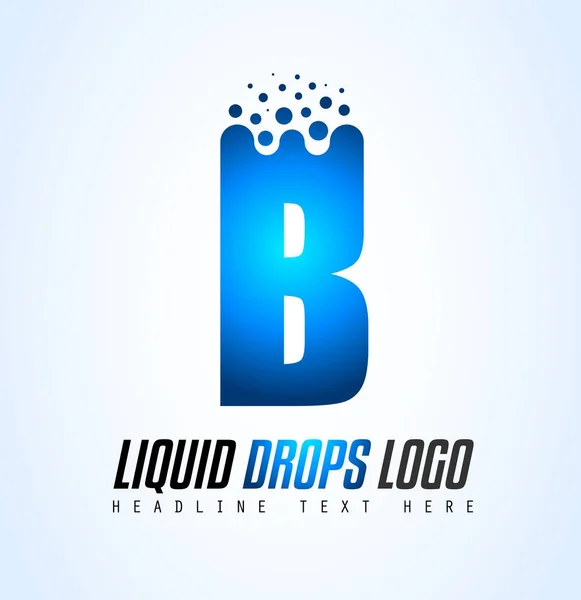 創造的な液滴文字ロゴ — ストックベクタ