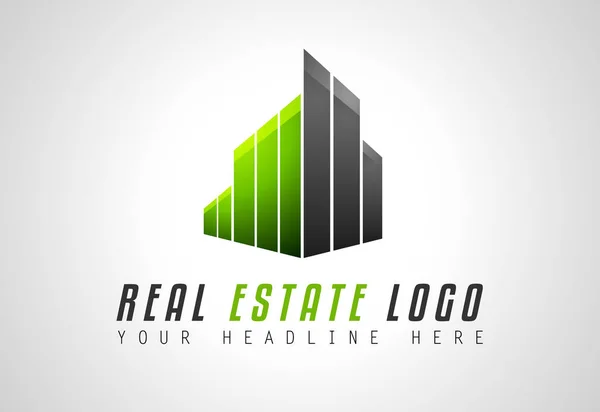 Logotipo imobiliário criativo — Vetor de Stock