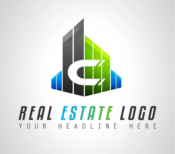 Kreatív ingatlan logó — Stock Vector