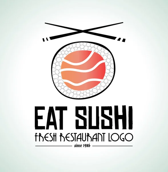 Sushi restaurang logotyp — Stock vektor