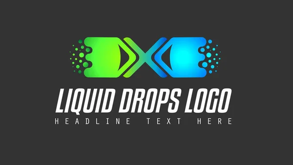 Logo Creative Liquid Drops — Image vectorielle