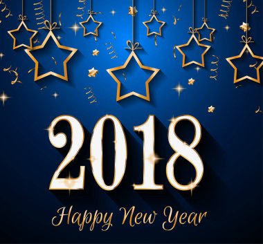 2018 mutlu yeni yıl arka plan mevsimlik el ilanları ve tebrik kartı veya Noel temalı davetler için