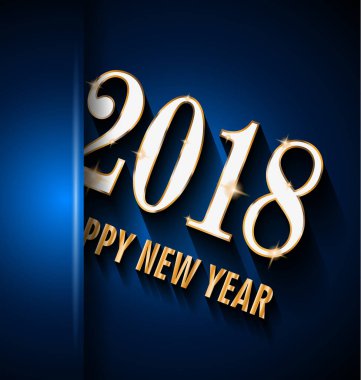 2018 mutlu yeni yıl arka plan mevsimlik el ilanları ve tebrik kartı veya Noel temalı davetler için