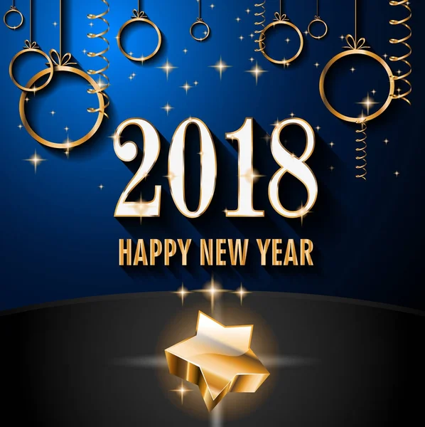 2018 Frohes Neues Jahr Hintergrund Für Ihre Saisonalen Flyer Und — Stockvektor