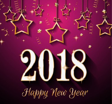 2018 mutlu yeni yıl arka plan mevsimlik el ilanları ve tebrik kartı veya Noel temalı davetler için