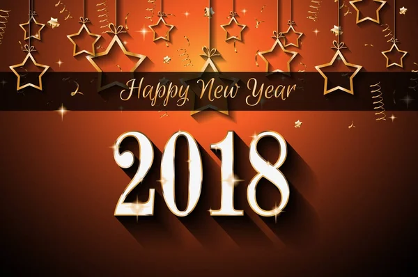 2018 mutlu yeni yıl arka plan mevsimlik el ilanları ve tebrik kartı veya Noel temalı davetler için