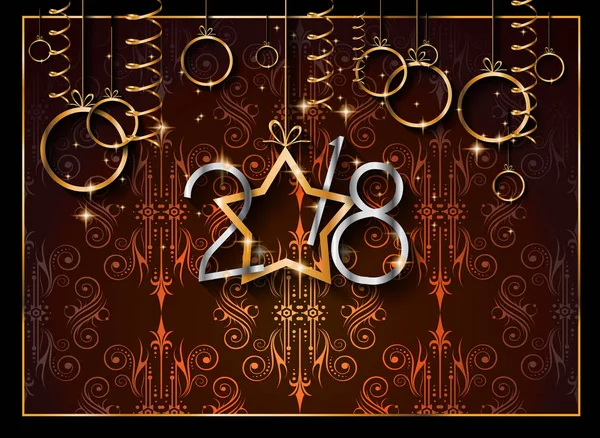 2018 Щасливий Новорічний Фон Ваших Сезонних Флаєрів Вітальних Листівок Або — стоковий вектор