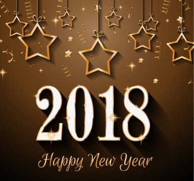 2018 mutlu yeni yıl arka plan mevsimlik el ilanları ve tebrik kartı veya Noel temalı davetler için