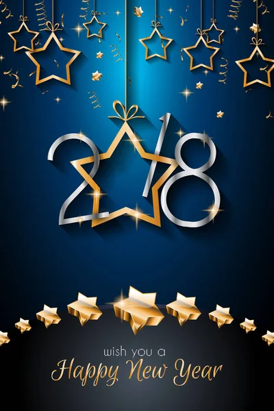 2018 Frohes Neues Jahr Hintergrund Für Ihre Saisonalen Flyer Und — Stockvektor
